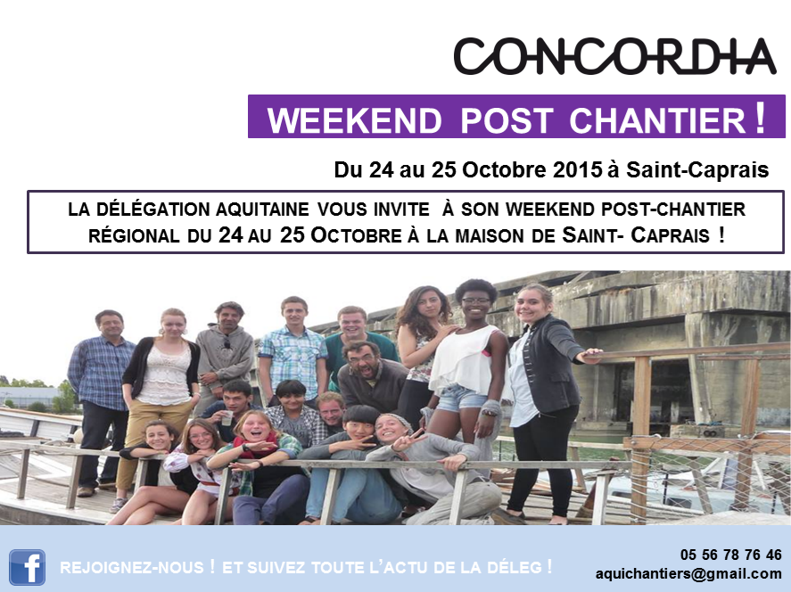 Concordia - Weekend post chantier Régional en Aquitaine !