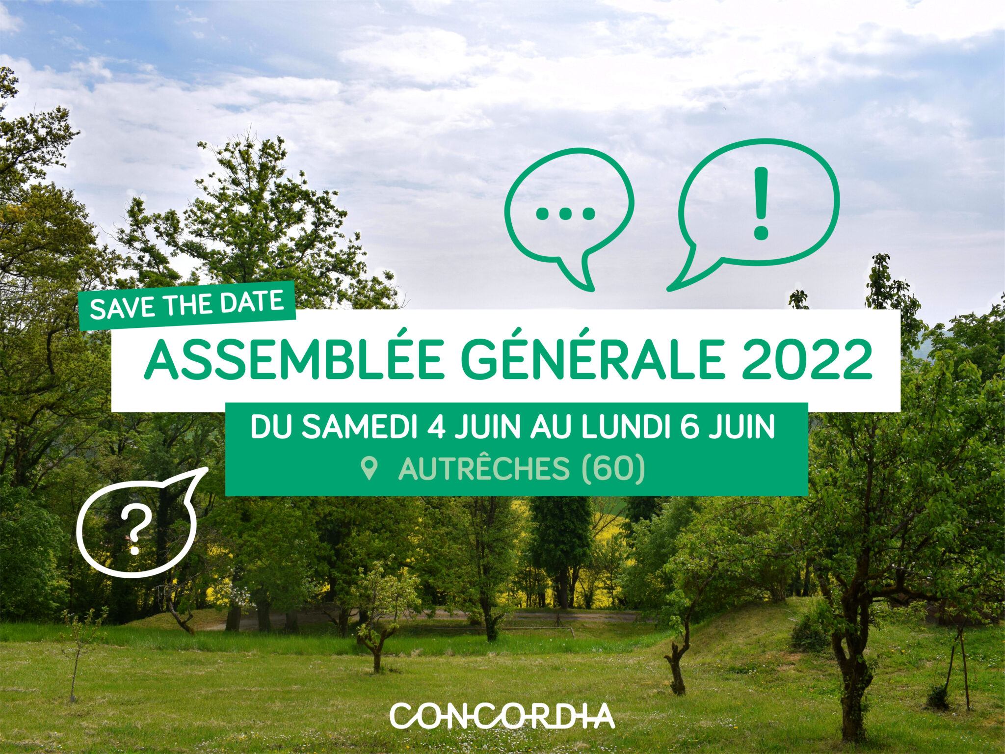 Concordia - À vos agendas – Du 4 au 6 juin, c’est l’Assemblée Générale de Concordia !